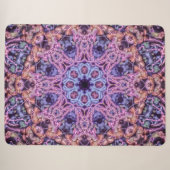 Couverture Sherpa Alien complexe pourpre Kaleidoscopic Mandala (Devant (Horizontal))