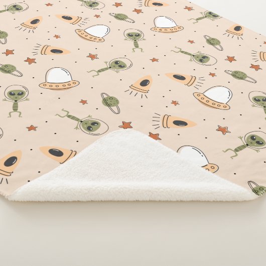 Couverture Sherpa Alien vert (3/4)