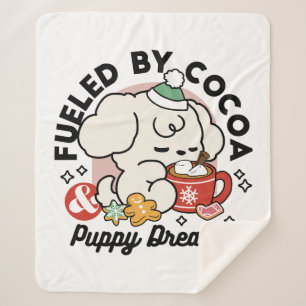 Couverture Sherpa Alimenté par le cacao et les Rêves de chiots - Chi