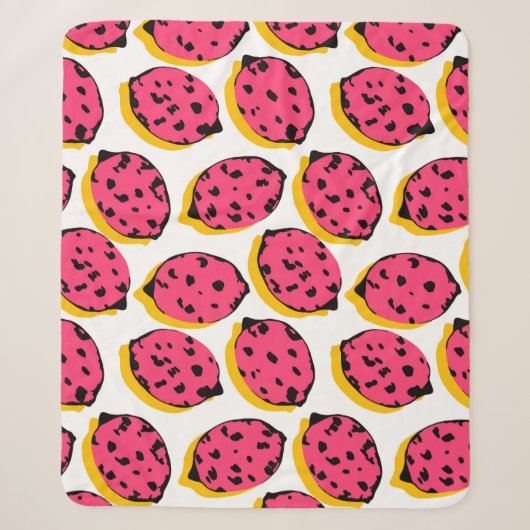 Couverture Sherpa all over lemon patternabstract,art,background,cart (Devant)