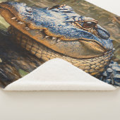 Couverture Sherpa Alligator dans les Everglades Wildlife Art (3/4)