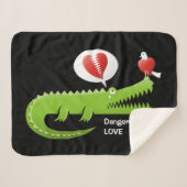 Couverture Sherpa Alligator en amour (Devant (Horizontal))