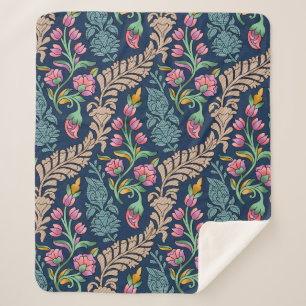 Couverture Sherpa Allover traditionnel moghole Designs, motif, flore
