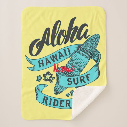 Couverture Sherpa Aloha Hawaii Surf Rider Thunder_Cove (Devant)