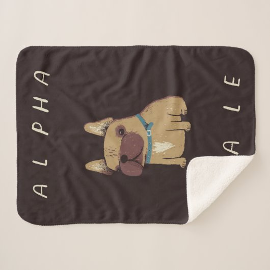 Couverture Sherpa alpha frenchie (Devant (Horizontal))