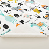 Couverture Sherpa Alphabet animal mignon | Certains Ont Des Casquett (3/4)