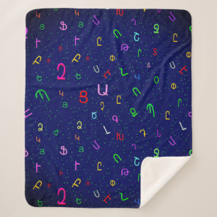 Couverture Sherpa Alphabet arménien Sherpa Blanket