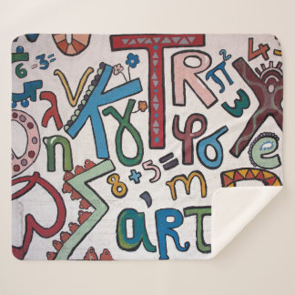 Couverture Sherpa Alphabet coloré Sherpa Blanket