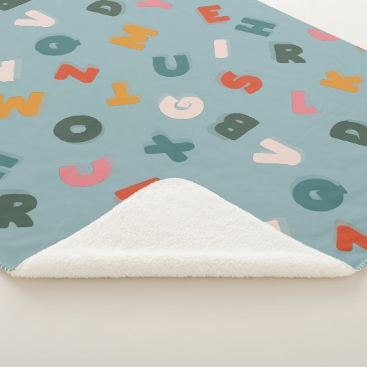 Couverture Sherpa alphabet de script rétro cool (3/4)