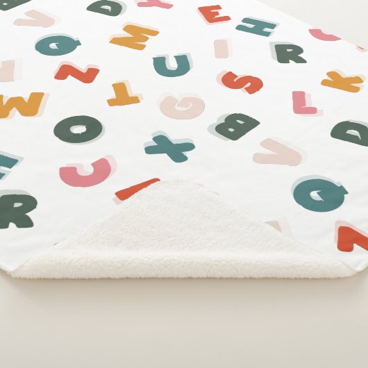 Couverture Sherpa alphabet de script rétro cool (3/4)