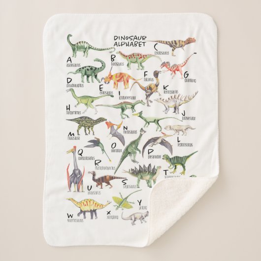 Couverture Sherpa Alphabet Dinosaure (Devant)