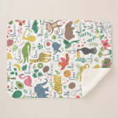 Couverture Sherpa Alphabet tropical pour enfants (Devant (Horizontal))
