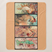 Couverture Sherpa Alphonse Mucha, Les Quatre Saisons (1896) (Devant)
