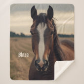 Couverture Sherpa Amant Cheval Personnalisé Sherpa Blanket Cadeau Éq (Devant)