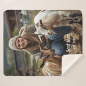 Couverture Sherpa Amant de chèvre personnalisé Sherpa Blanket Chèvre (Devant (Horizontal))