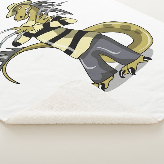 Couverture Sherpa Amargasaurus Pose Comme Freddy Krueger. (3/4)