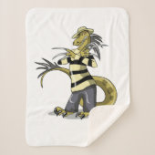 Couverture Sherpa Amargasaurus Pose Comme Freddy Krueger. (Devant)
