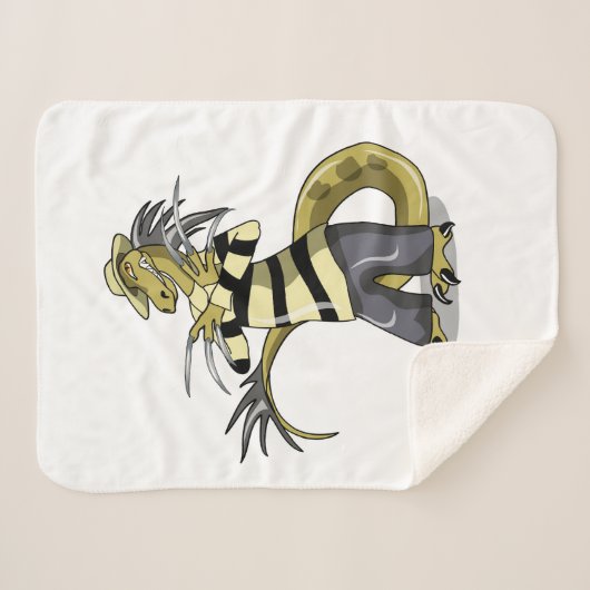 Couverture Sherpa Amargasaurus Pose Comme Freddy Krueger. (Devant (Horizontal))