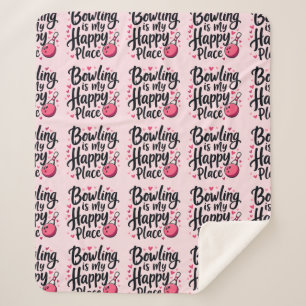 Couverture Sherpa Amateur de Bowling Design Rétro Mignon Sportif