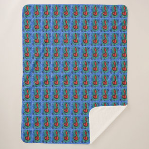 Couverture Sherpa Amateurs de musique notation musicale joyeux desig