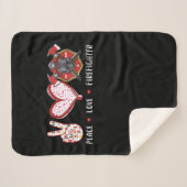 Couverture Sherpa Amateurs de pompiers Peace Love | Cadeaux pompiers (Devant (Horizontal))