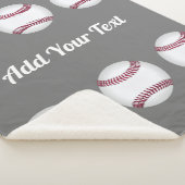 Couverture Sherpa amateurs de sports de baseball ajouter votre nom o (3/4)