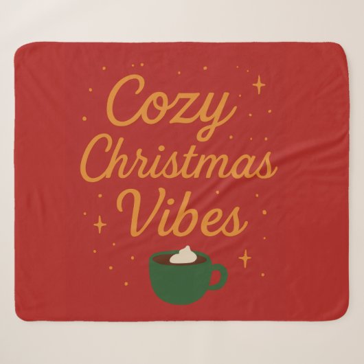 Couverture Sherpa Ambiance de Noël Cosy (Devant (Horizontal))