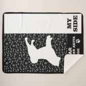 Couverture Sherpa Américain Akita Côté Drôle Du Lit (Devant (Horizontal))