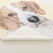 Couverture Sherpa American Foxhound Painting - Joli art original chi (3/4)