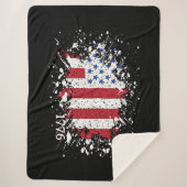 Couverture Sherpa American Peace Flag 1776 États américains (Devant)