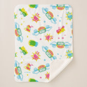 Couverture Sherpa AMIS™ | Central Perk Neon Motif (Devant)