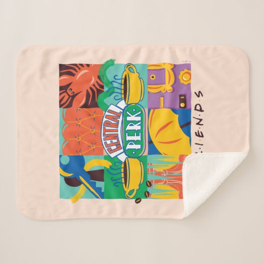 Couverture Sherpa AMIS™ | Central Perk Vibrant Graphic (Devant (Horizontal))