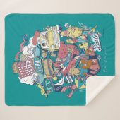 Couverture Sherpa AMIS™ | Collage de dessin (Devant (Horizontal))