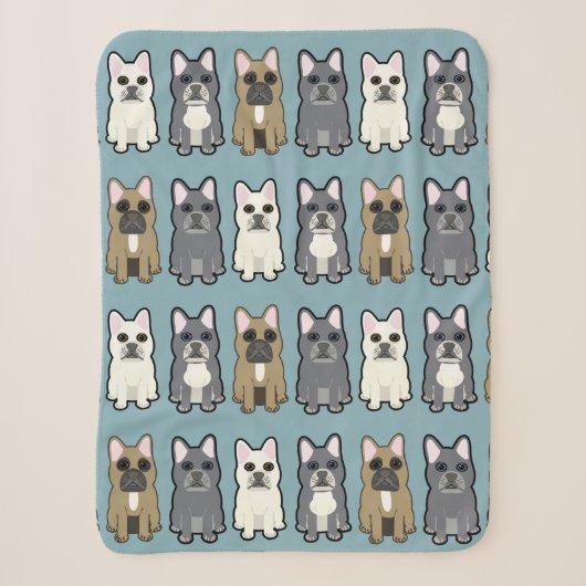 Couverture Sherpa Amis Frenchie (Devant)