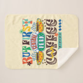 Couverture Sherpa AMIS™ | Mais Premier café Vibrant Graphisme (Devant (Horizontal))