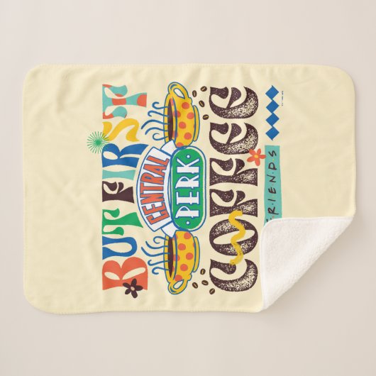 Couverture Sherpa AMIS™ | Mais Premier café Vibrant Graphisme (Devant (Horizontal))