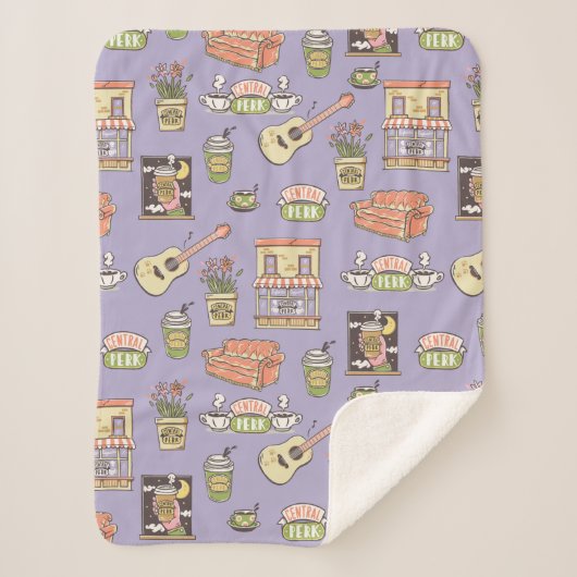 Couverture Sherpa AMIS™ | Motif d'icône violet (Devant)