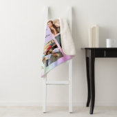 Couverture Sherpa Amis photo collage rose violet parties scintillant (En situation)