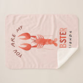 Couverture Sherpa AMIS™ | Vous êtes mon homard aquarelle graphique (Devant (Horizontal))