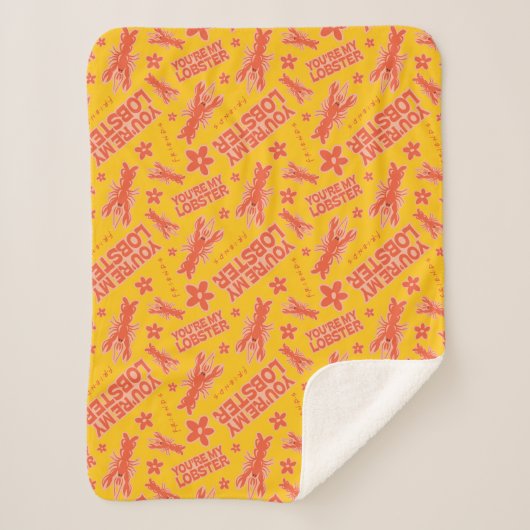 Couverture Sherpa AMIS™ | Vous êtes mon homard Motif vibrant (Devant)