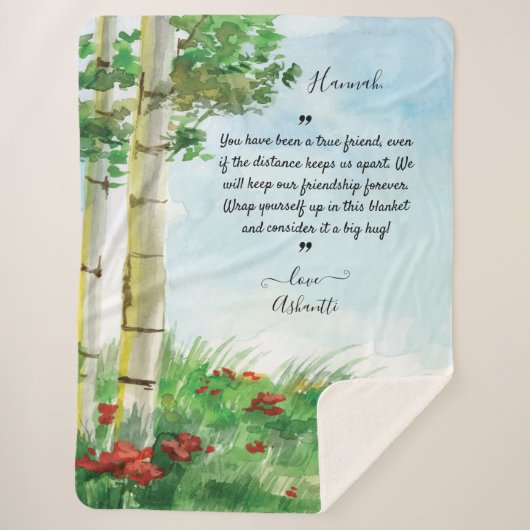 Couverture Sherpa Amitié longue distance Aimer les uns | Message COV (Devant)