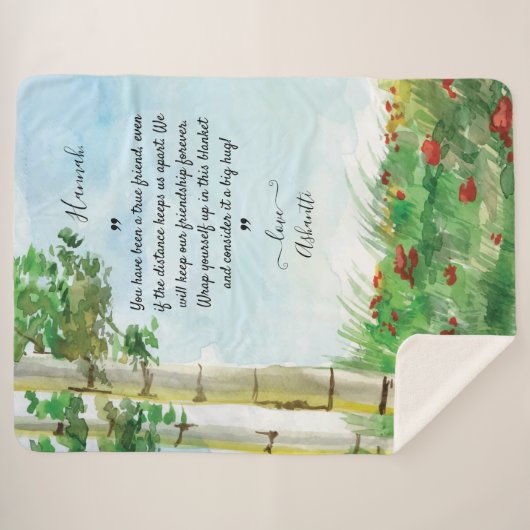 Couverture Sherpa Amitié longue distance Aimer les uns | Message COV (Devant (Horizontal))