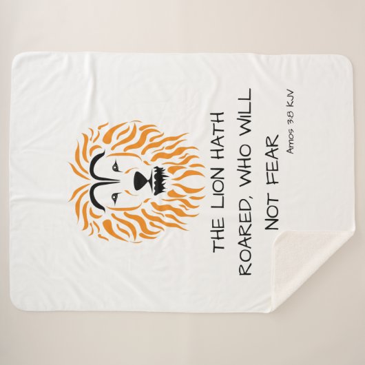 Couverture Sherpa Amos 3:8 KJV Bible Scripture Verse (Devant (Horizontal))