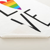 Couverture Sherpa Amour arc-en-ciel (3/4)