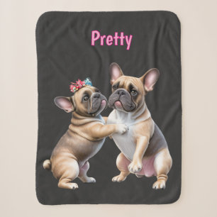 Couverture Sherpa Amour de Bouledogue Français Bouledogue Français