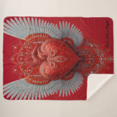 Couverture Sherpa "Amour de la Saint-Valentin avec des ailes" (Devant (Horizontal))