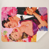 Couverture Sherpa amour en fleurs (Devant (Horizontal))