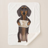 Couverture Sherpa Amour et Dachshund (Devant)