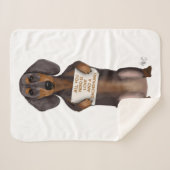 Couverture Sherpa Amour et Dachshund (Devant (Horizontal))