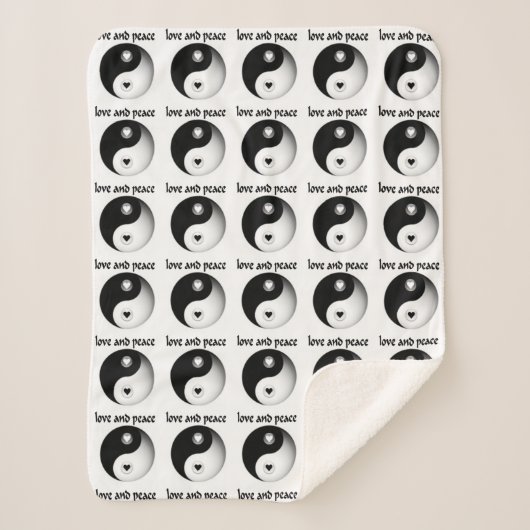 Couverture Sherpa Amour et Paix (Devant)